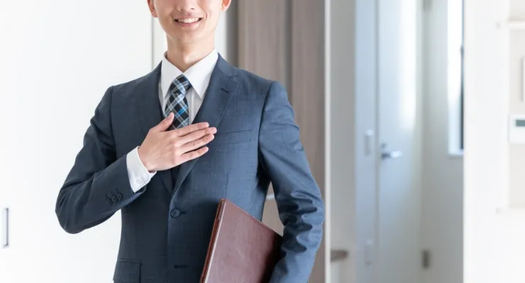 誠実に対応する担当者